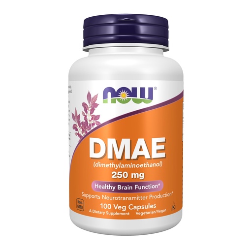 [BRSWIY3QB4OR4YDO] NOW Supplements, DMAE (Dimethylaminoethanol) 250 mg, Healthy Brain Function*, 100 Veg Capsules
