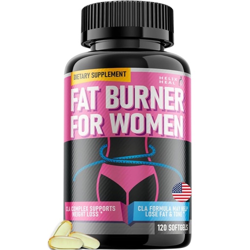 [BRSRMA35CQBQEALG] Belly Fat Burner for Women - Weight Loss Pills for Women Stomach Fat | CLA Softgels | Appetite Suppressant & Metabolism Booster | Bloating Relief & Natural Support - Keto Diet Pills 120 Softgels