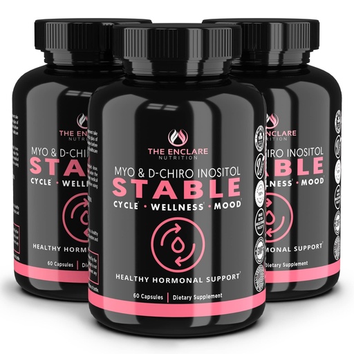 [BRSRMEL6DINR6A3A] THE ENCLARE NUTRITION Myo-inositol and D-Chiro Inositol Capsules | Ideal 40:1 Ratio | Fertility Supplements for Women, Hormone Balance, Ovarian Health Support, Healthy Regular Cycles, 180ct (3)