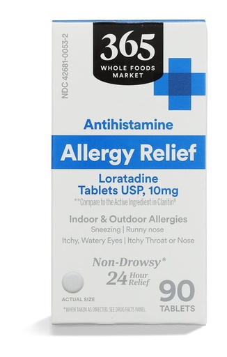 [BRSRACQFO5YGGFAY] 365 by Whole Foods Market Loratadine 10MG, 90 CT