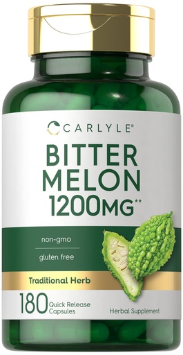 [BRSRMHD7CQHA4ELH] Carlyle Bitter Melon Capsules | 180 Count | Non-GMO & Gluten Free Extract | Complex Supplement