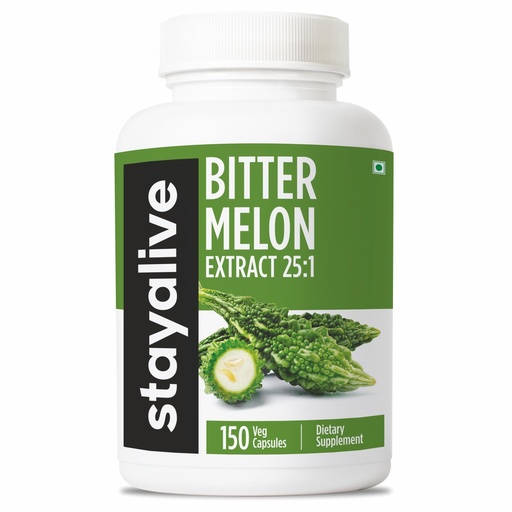 [BRSRAAT5DMCGKYLJ] STAY ALIVE Extra Strength Bitter Melon Capsules, 10% Bitter Principles, 150 Pills, 25X Concentrated Powder, 5 Month Supply, Non-GMO & Gluten Free Momordica Charantia Supplement