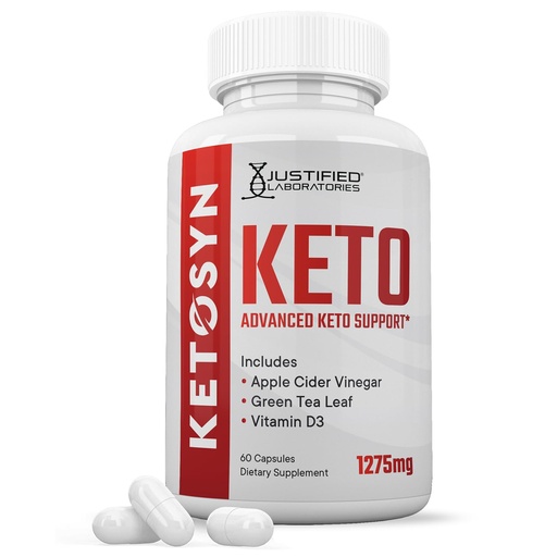 [BRSRAYAQPMBWOFY6] Ketosyn Keto ACV Pills 1275MG Keto Support Blend Capsule Alternative to Keto ACV Gummies Formulated with Apple Cider Vinegar Extra Virgin Olive Oil Powder Green Tea Leaf 60 Capsules