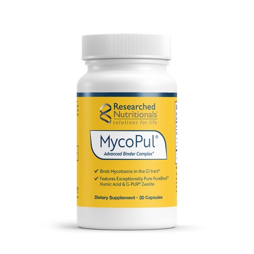 [BRSROYAROEJRUYA7] Researched Nutritionals MycoPul - Advanced Mycotoxin Binder Complex, Zeolite Detox, Humic Acid, Fulvic Acid & Activated Charcoal for GI Tract Detox, Clinically Researched Mold Binders, 30 Capsules