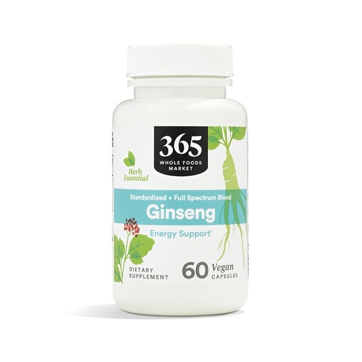 [BRSRMAYQCIMAKCDX] 365 By Whole Foods Market, Ginseng, 60 Count