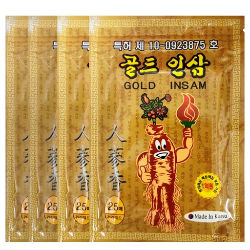 [BRSREZQDOUDQMEQ2] DEAD SKIN Korean Traditional Herbal Patch with Ginseng, Power Strips – 25 Counts x 4 Packs