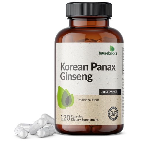 [BRSROY34AB4B6YIZ] Futurebiotics Korean Panax Ginseng Energy, Memory & Brain Health Support, Non-GMO, 120 Capsules