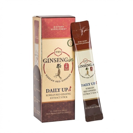 [BRSRGYDQDEFGCALJ] DailyUp Korean Red Ginseng Extract Stick 1000mg - Boost Energy | Enhance Memory | Support Immune System | Vegan | Liquid Supplements (10 Sticks)