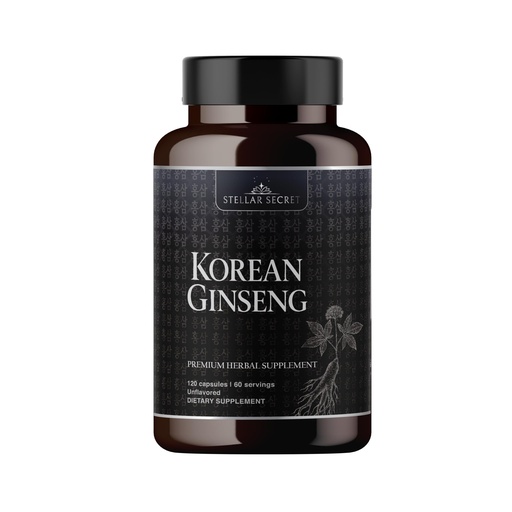 [BRSRGAIBOQMQ4H3D] Korean Red Ginseng Capsules 1000mg - 10% Ginsenosides - 120 Vegetarian Capsules, 60 Servings - Premium Panax Ginseng Extract for Energy, Focus & Immune Support - Vegan, Non-GMO