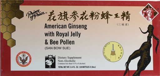 [BRSWIYTYOUIWKEL2] American Ginseng & Royal Jelly & Bee Pollen Prince Of Peace 10 Vial