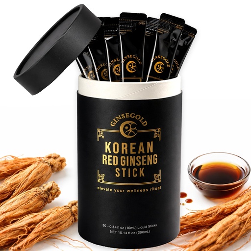 [BRSRAGDRDIDWC3A3] Korean Red Ginseng Extract Sticks 1,500mg | Ready-to-Drink Ginseng Liquid | 6-Year Root | Sugar Free | Made in Korea | High Quality Ginseng Extract (30 Sticks)