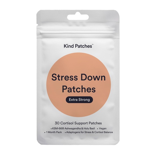 [BRSREC32CNYRQDIU] Kind Patches Stress Down Patches Extra Strong with KSM-66 Ashwagandha Extract, L-Theanin, Holy Basil Extract, and Omega-3 EPA - 30 Count