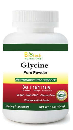 [BRSROED3PMFAACDV] Pure Glycine Powder 16 oz Gluten Free Non-GMO Made in USA