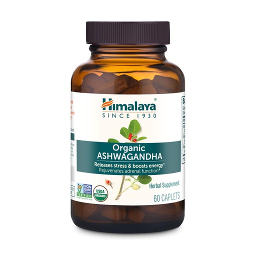[BRSWIYT3AEFRKDLO] Himalaya Organic Ashwagandha Root, 2 Month Supply - Herbal Adrenal Support Supplements for Stress Relief and Energy Support - USDA Organic, Non-GMO, Vegan, Gluten Free, 670 mg, 60 Caplets