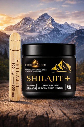 [BRSRGBD2AV6WMA34] Shilajit Resin, Original Himalayan Purified Shilajit Resin, 600mg per Serving, 50g, with Wooden Measuring Stick