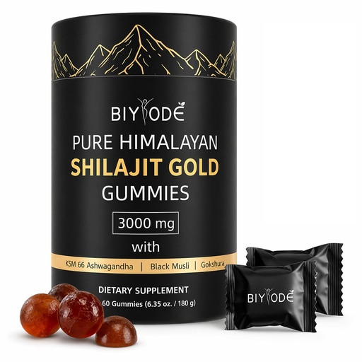 [BRSRAFAZAQNAGFL4] Shilajit Gummies: Pure Shilajit Himalayan Rich in Ashwagandha Gaulshura Fulvic Acid 85 Micronutrients Suitable for Men and Women No Added Sugar 60 Gummies 30 Day Supply