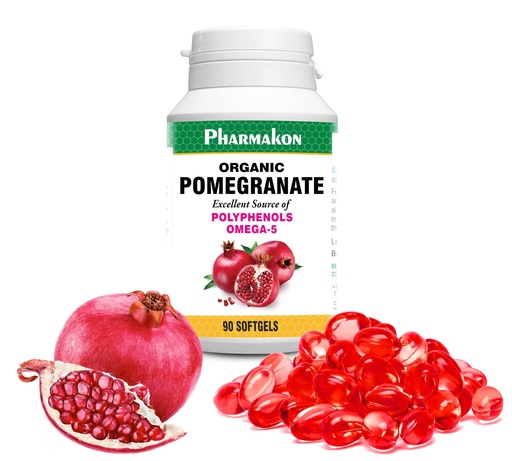 [BRSRMHQ7PIDRA2QZ] PHARMAKON Wholesome Pomegranate Extract, Highly Bioavailable Softgels, Full Spectrum Contains Polyphenols + Omega 5