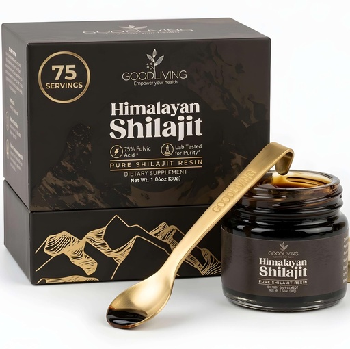 [BRSRAYYHBZ6QEEL5] Himalayan Shilajit Resin - 400mg High Potency, Lab Tested Pure Shilajit for Men & Women, 75% Fulvic Acid, 85+ Trace Minerals, Energy & Immune Support, 2.5 Month Supply (30g)