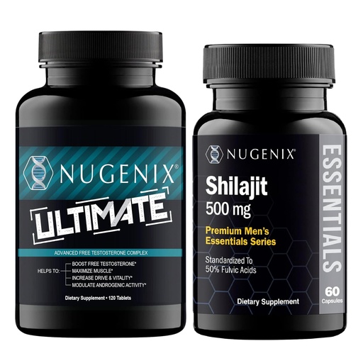 [BRSRACQ3AQAQY2DB] Nugenix Essentials Shilajit and Ultimate Testosterone Booster for Men