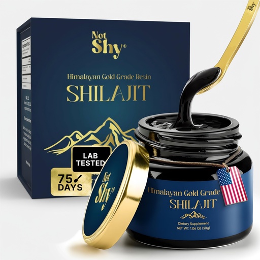 [BRSREBAECN4AGEY4] NOTSHY Gold Grade Himalayan Shilajit Resin – Premium Ayurvedic Shilajit with Fulvic Acid & 85+ Minerals, High-Altitude Himalayan Source, Daily Wellness Adaptogen Supplement for Men & Women - 30g