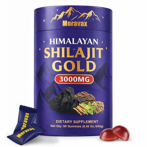 [BRSREC37BAPBSHTF] Himalayan Natural Shilajit Gummies I Gold Grade Natural Shilajit with Ashwagandha, Gokshura, Black Musli & 85+ Trace Minerals I No Added Sugar I Non-GMO I 60 Gummy