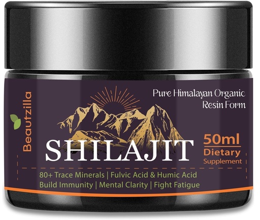 [BRSROHQYBUCRA3DL] Shilajit Pure Organic Himalayan Shilajit Resin:Gold Grade Pure Shilajit for Men and Women, Pure Natural Shilajit with 85+ Trace Minerals & Fulvic Acid for Energy, Immune Support, 50 Grams