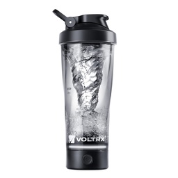 VOLTRX VortexBoost Electric Shaker Bottle, USB C Rechargeable Protein Shake Mixer, Shaker Cups for Protein Shakes and Meal Replacement Shakes, BPA-Free, Made with Tritan, Black