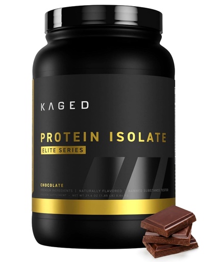 [BRSROFIPAUIAGGTA] Kaged Protein Powder Elite: 100% Isolate Blend Whey, Casein, and Milk Protein Blend for Recovery and Muscle Building, Chocolate, 2lbs