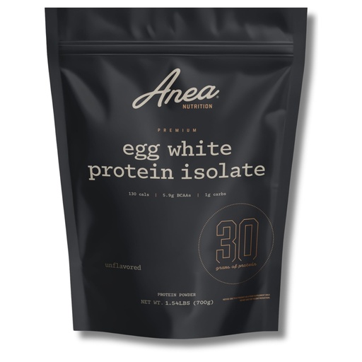 [BRSREAQNAUPAEETO] Anea Egg White Protein Isolate - Unflavored | 30g Protein | Fat-Free | 5.9g BCAA | Complete Amino Acid Profile | Dairy-Free, Gluten-Free | Neutral Flavor for Shakes & Recipes | Made in GMP Facility