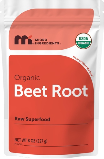 [BRSRGFQ2OB6GGEQZ] Micro Ingredients Organic Beet Root Powder, 8 oz | Nitric Oxide Supplement for Men & Women | Water Soluble, Highly Concentrated Raw Beet Supplement | Superfood Drink Mix | Non-GMO, Plant Based