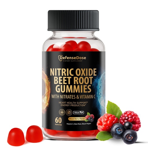 [BRSREHQLAQPGAF3H] Beet Root Gummies - Advanced Nitric Oxide Blood Pressure & Heart Soft Chews Support Supplement - Men Women Natural Chewable Beets for Cardiovascular Health & Energy - Sugar-Free Vegan