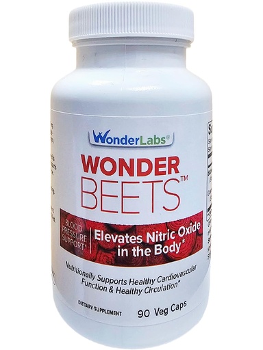 [BRSREEL3DF7W2ADF] Wonder Beet Beet Root Capsules 1100mg, Standardized to 2% Nitrates, Helps Support Nitric Oxide Production, Blood Pressure, Heart Health, Contains Non-GMO Beetroot Powder and Grape Seed Extract (90)