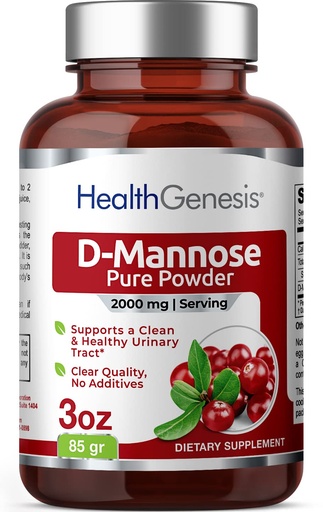 [BRSWGYYHBECGGDTD] D-Mannose Pure Powder 2000 mg 3 oz 85 g - Supports Urinary Bladder Tract Health