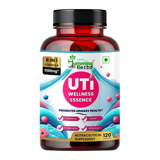 [BRSREBA6CEDROHTX] Humming Herbs D-Mannose & Cranberry Complex — with Hibiscus, Inulin Prebiotic & Probiotics (Lactobacillus rhamnosus & L. reuteri) — 120 Capsules (60 Days) — Urinary Tract Health Support