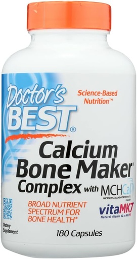 [BRSWI2QEAV7BKG3O] Doctor's Best, Calcium Bone Maker Complex, 180 Caps