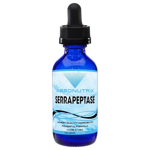 [BRSWYY35AEBBYDT6] Serrapeptase Enzyme 583mg, 4 Fl oz, 250000 spu per Serving, 120 Servings, High Bioavailability, Quick Absorption, GMP-Certified, Non-GMO, Plant Based, Made in USA