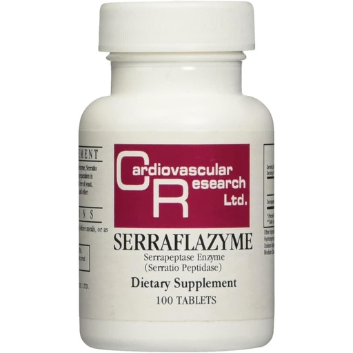 [BRSWIEIOOV6AGADG] Cardiovascular Research Serraflazyme Serrapeptase Enzyme 100 Tabs