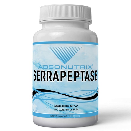 [BRSW2ZIYAACWMDTZ] Absonutrix Serrapeptase 250,000 Units serratiopeptidase antioxidant 60 Vegetable Capsules Made in USA