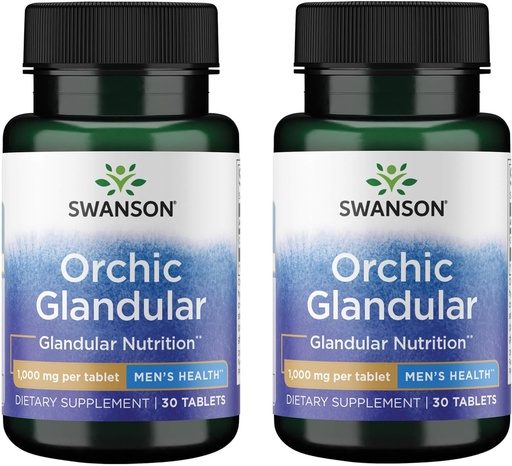 [BRSWGFD3BAFW2CYV] Swanson Orchic Glandular - Men's Health 1,000 mg 30 Tabs (2 Pack)