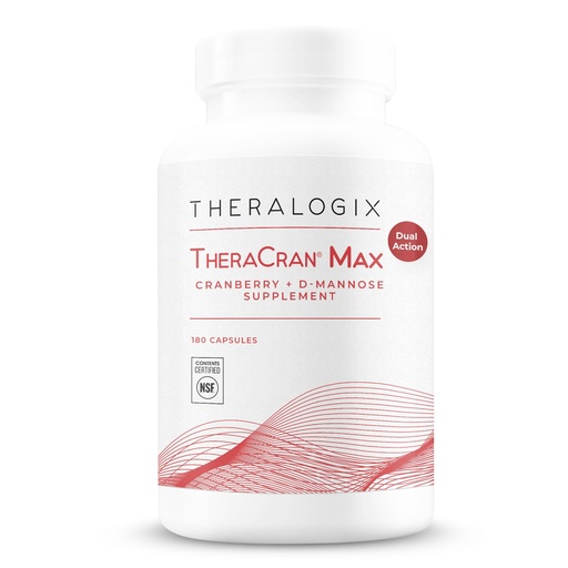 [BRSRABT6BZ7Q2DLF] Theralogix TheraCran Max - Cranberry + D-Mannose Supplement for Men & Women - Urinary Tract Health Support - 90-Day Supply - NSF Certified - 180 Capsules