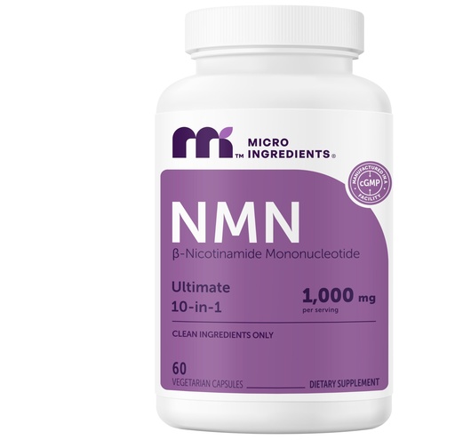 [BRSRGHYQCN7WEYI3] NMN Complex 1,000mg Per Serving, 60 Veggie Capsules | 10-in-1 with Nicotinamide Mononucleotide, Vitamin C, Resveratrol, CoQ10, TMG, Quercetin, & Glutathione | NAD+ Supplement Precursor | Filler Free