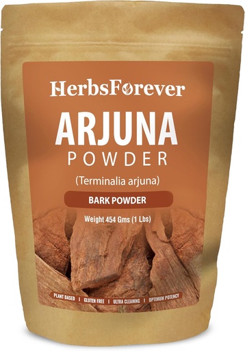[BRSWIYIZBNYROCAZ] HerbsForever Arjuna Polvere Terminalia Arjuna Non OGM, Vegan 454 GMS