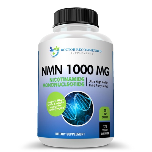 [BRSRGY3YAQMGEEY4] DOCTOR RECOMMENDED SUPPLEMENTS NMN 1000mg (Nicotinamide Mononucleotide) - 120 Veggie Capsules, 30 Servings - Supports NAD+ Levels & Cellular Energy - Third Party Tested, Non-GMO, Gluten Free