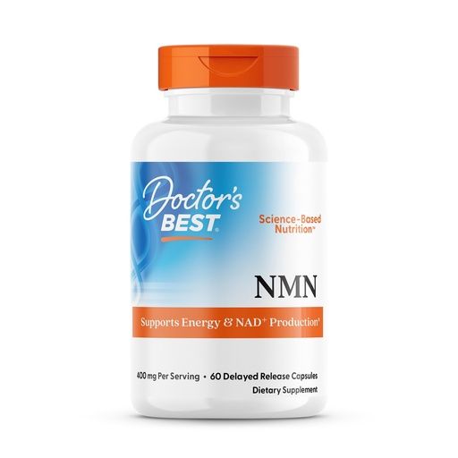 [BRSROZYYA56GA3A3] Doctor's Best NMN Supplement for Women & Men - Supports NAD+ Production & Cellular Energy, Beta Nicotinamide Mononucleotide, 200 mg per Capsule, Vegan, Non GMO - 60 Veg Caps