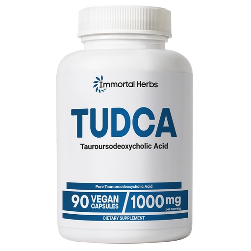 [BRSREHQRBV5RAYA4] TUDCA Supplement 1000mg, Tauroursodeoxycholic Acid Bile Salts, 90 Vegan Capsules, Non-GMO & Gluten Free Formula TUDCA Powder Capsules
