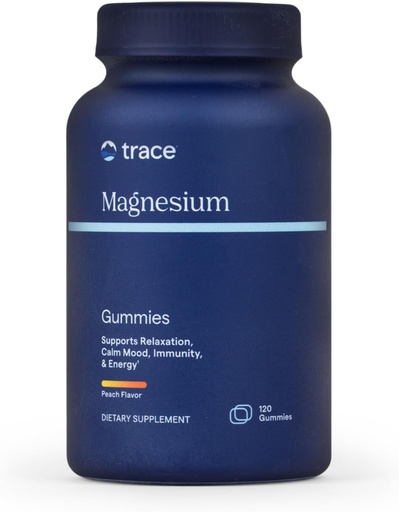 [BRSW2AICPMDWMHLZ] Magnesium Stress Relief Gummies (120 Ct) Low Sugar | Magnesium Citrate | Natural Calming Sleep Aid, Muscle Relaxer, Mood & Digestive Support | For Kids & Adults | Peach