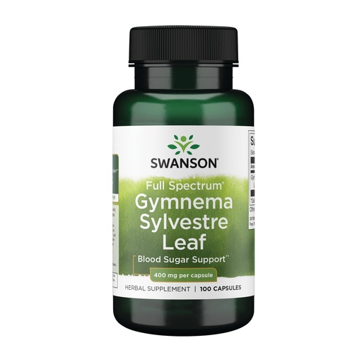 [BRSWIYAHOV5RG2TE] Swanson Full Spectrum Gymnema Sylvestre Leaf - Traditional Ayurvedic Herb - (100 Capsules)
