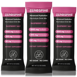 No Sugar Electrolytes Powder Packets | Keto & Fasting Salts Drink Mix | Supplements: The Key Hydration Nutrients Missing from Purified Water | Clean, Raspberry, Calorie Free | 30 Sticks