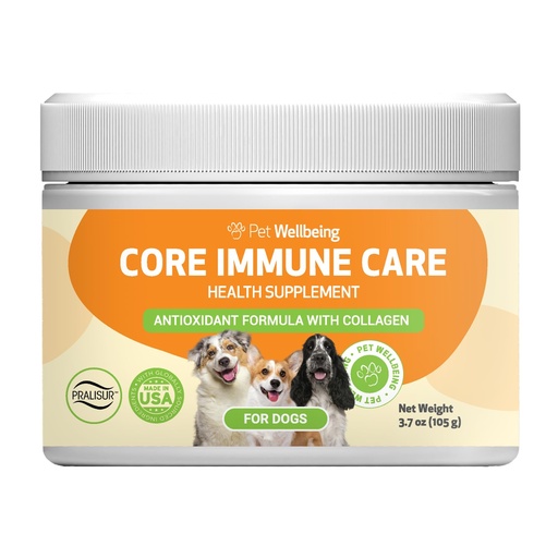 [BRSWYCY3DIGQ4H3O] Pet Wellbeing Core Immune Care for Dogs - Daily Antioxidant Support for Pets of All Ages - Veterinarian Formulated Holistic Immune Support - 3.7 oz (105 g) Powder
