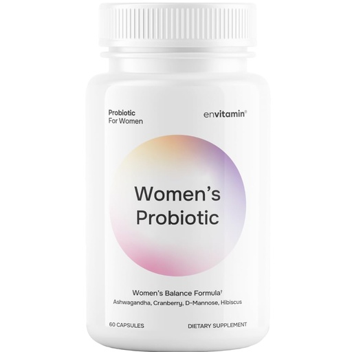 [BRSRABQLOJ7GYH3U] envitamin Probiotic for Women Balance Formula with Ashwagandha, Cranberry, Black Cohosh, D-Mannose, Hibiscus, & Dandelion - Support Your Microbiome